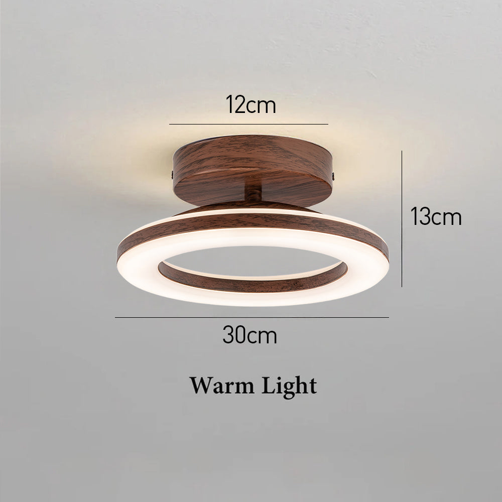 Ceiling Light | Acrylic & Walnut Wood | LED Light Strip | Living Room Accent