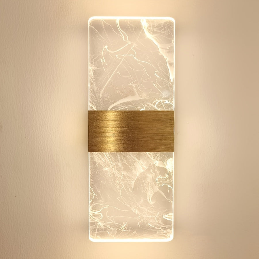 Acrylic Wall Lamp with Cloud Pattern, Warm Light