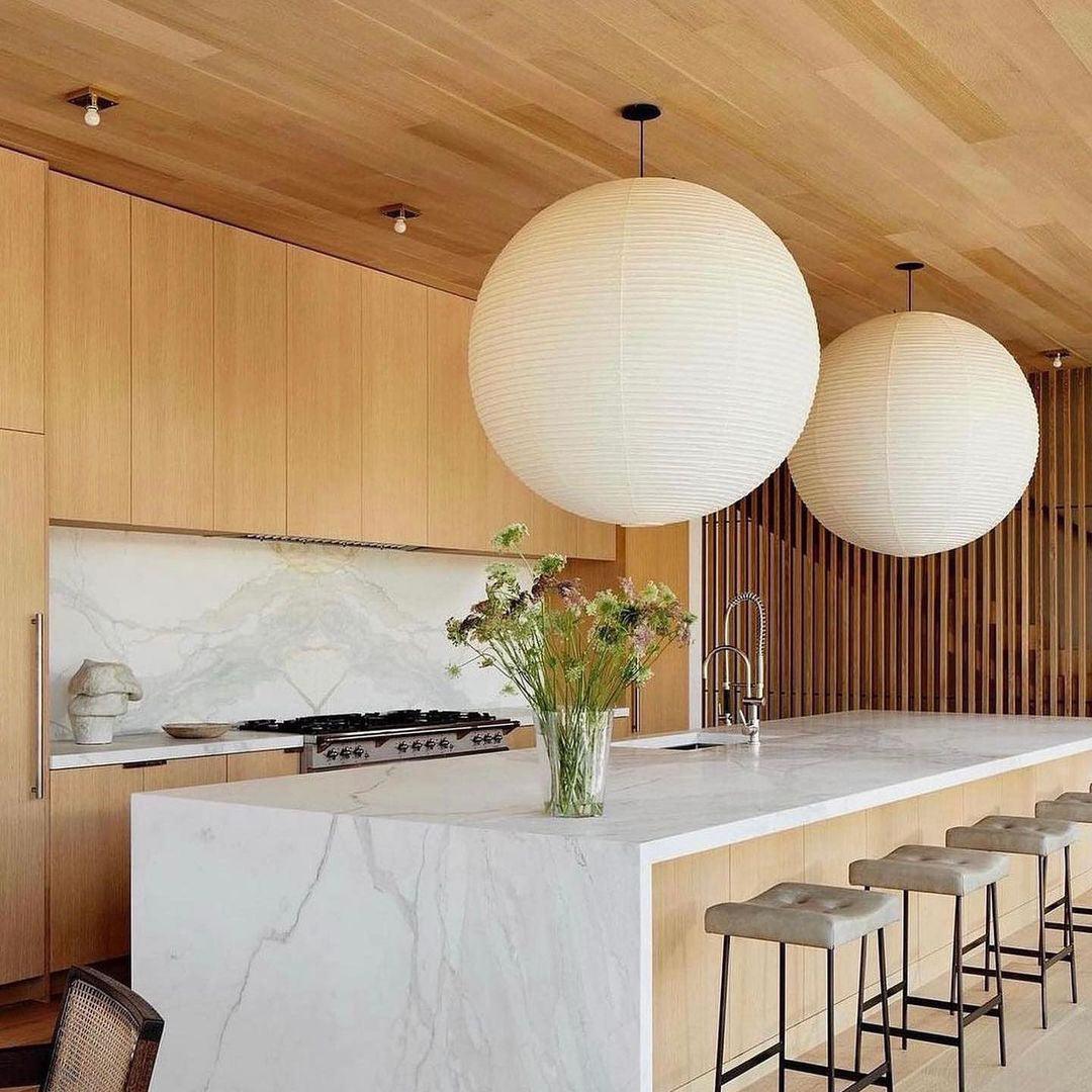 Minimalist Japanese Paper Lantern Pendant Light - Soft Diffused Glow