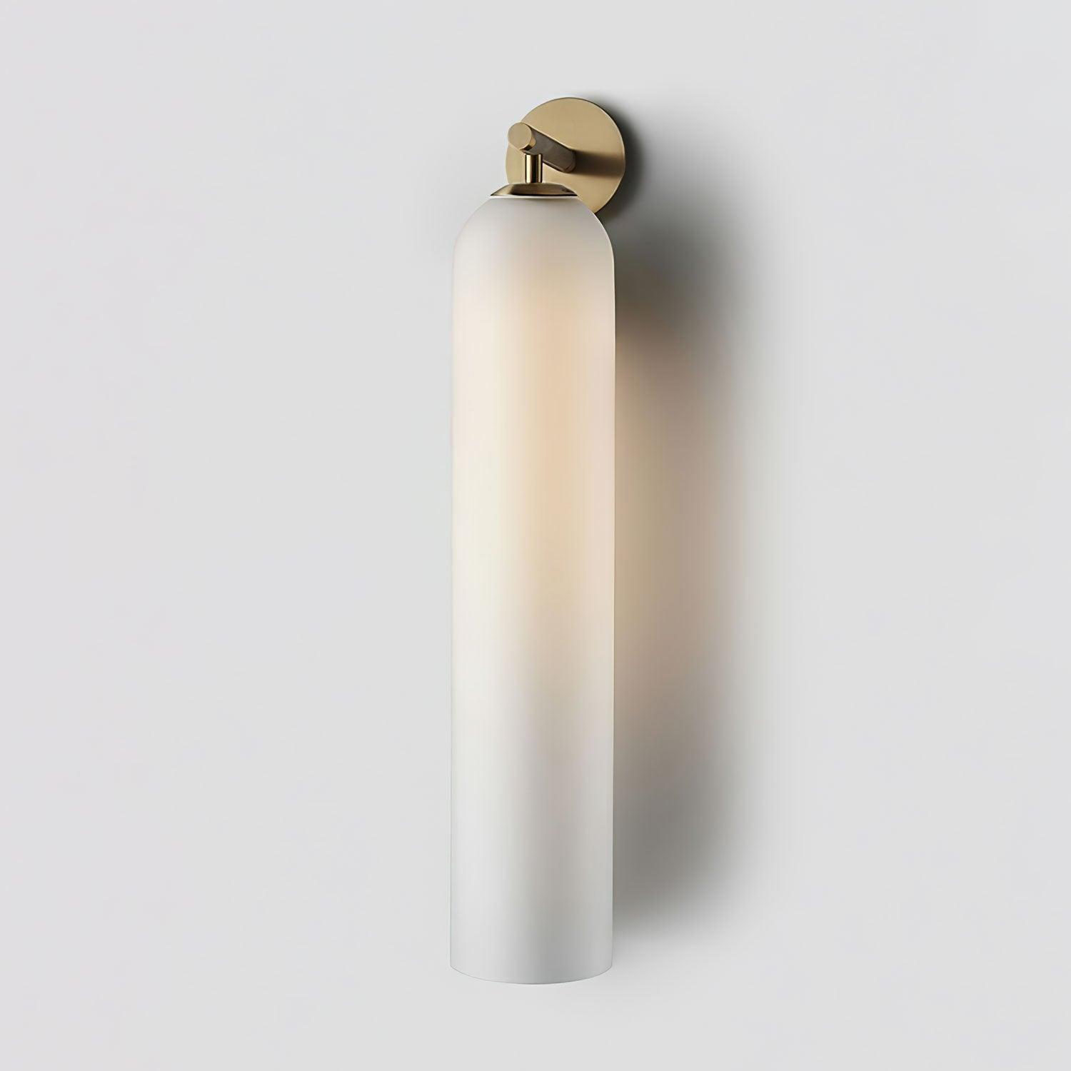 Modern Glass Wall Sconce – Minimalist Tubular Light Fixture for Ambient Home Lighting