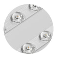 Ceiling Light | Crystal & Metal | Textured Rim Circular Form | Contemporary Living Room