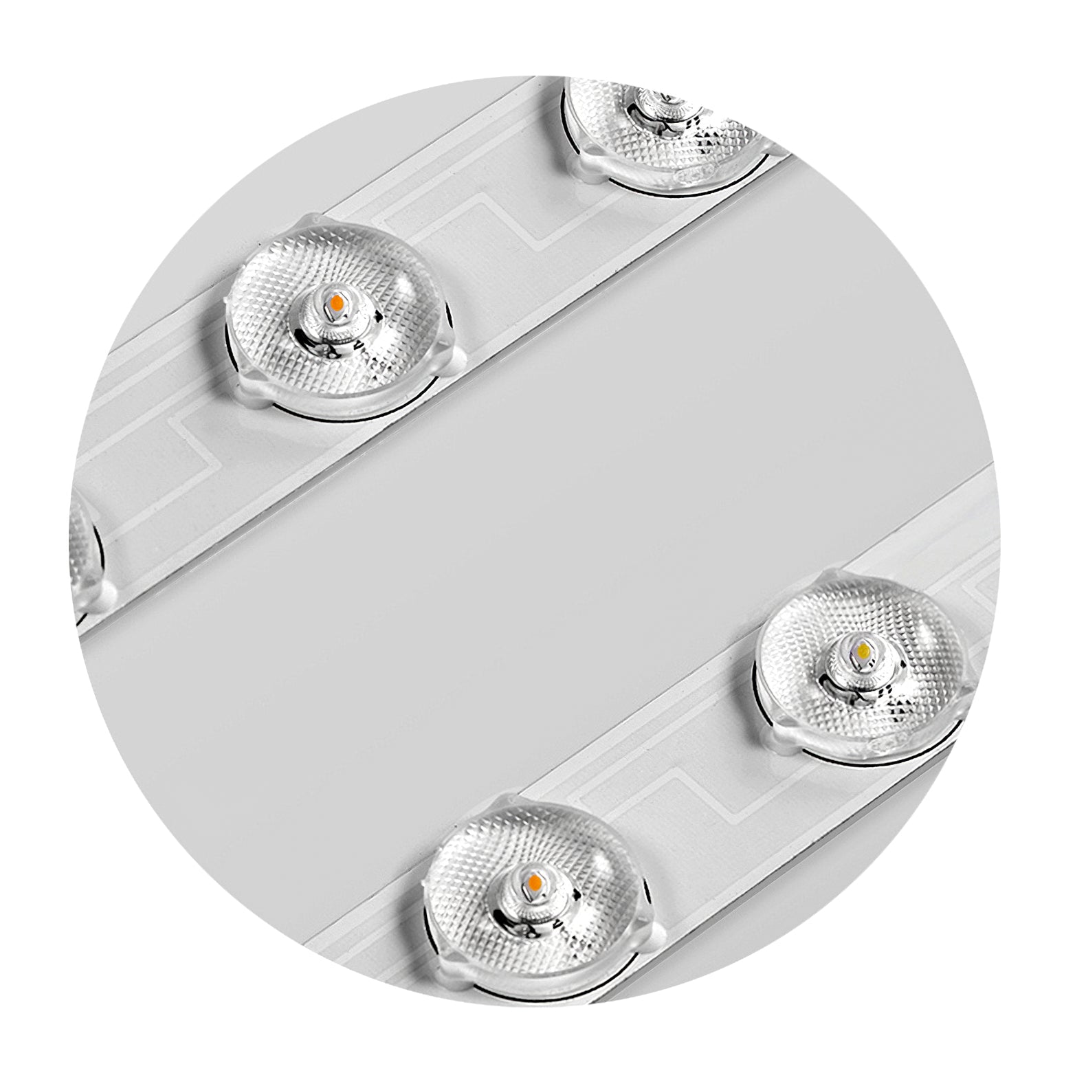 Ceiling Light | Crystal & Metal | Textured Rim Circular Form | Contemporary Living Room