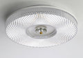 Ceiling Light | Crystal & Metal | Textured Rim Circular Form | Contemporary Living Room