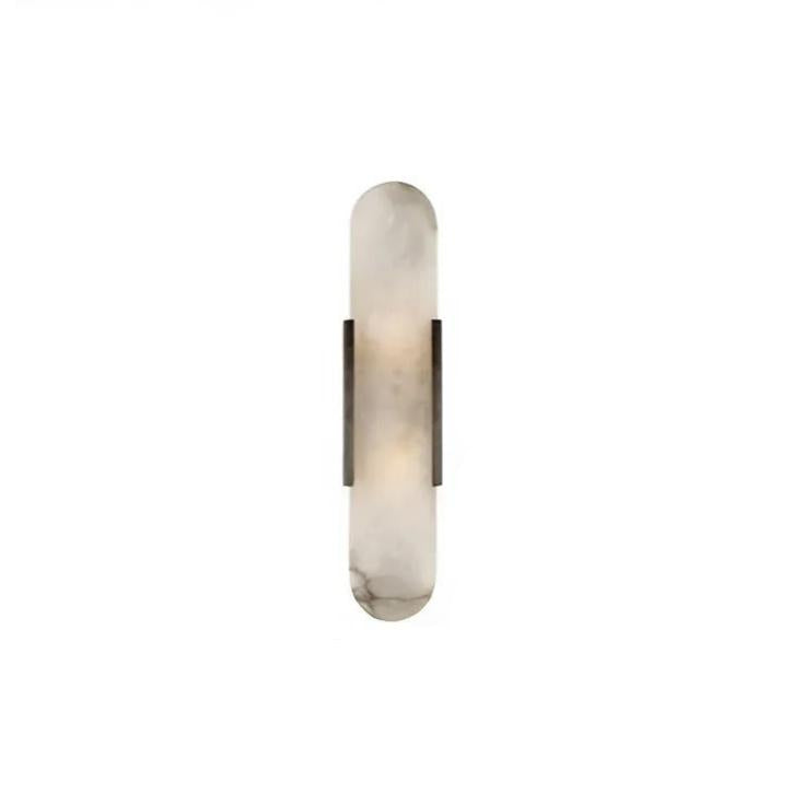 Wall Sconce | Marble & Antique Brass | Oval Marble Diffuser | Living Room Accent