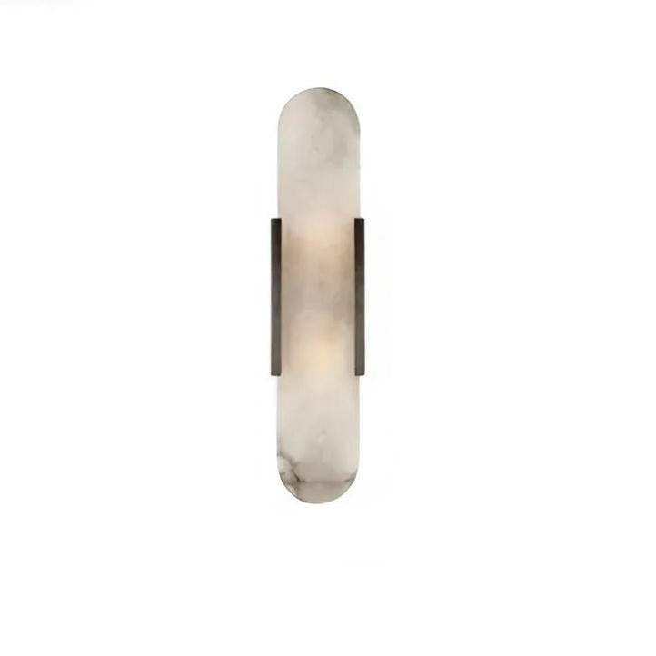 Wall Sconce | Marble & Antique Brass | Oval Marble Diffuser | Living Room Accent