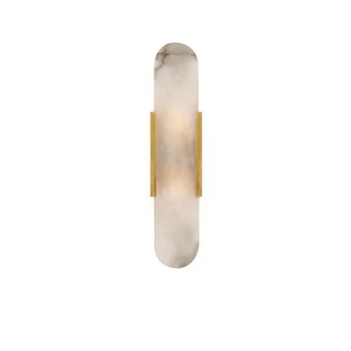 Wall Sconce | Marble & Antique Brass | Oval Marble Diffuser | Living Room Accent