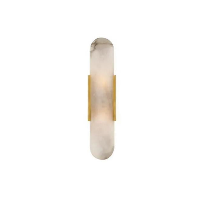 Wall Sconce | Marble & Antique Brass | Oval Marble Diffuser | Living Room Accent