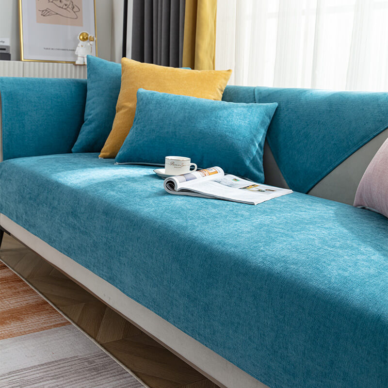 Sofa Cover | Chenille | Soft Texture Plush Feel | Living Room Use