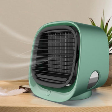 2-in-1 Portable Air Cooler and Humidifier with USB Power and LED Light