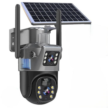 Solar-Powered 4K Security Camera with Dual-Lens & 360° App Control