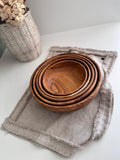Bowl Set | Teak Wood | Nesting Design | Dining Table Essential