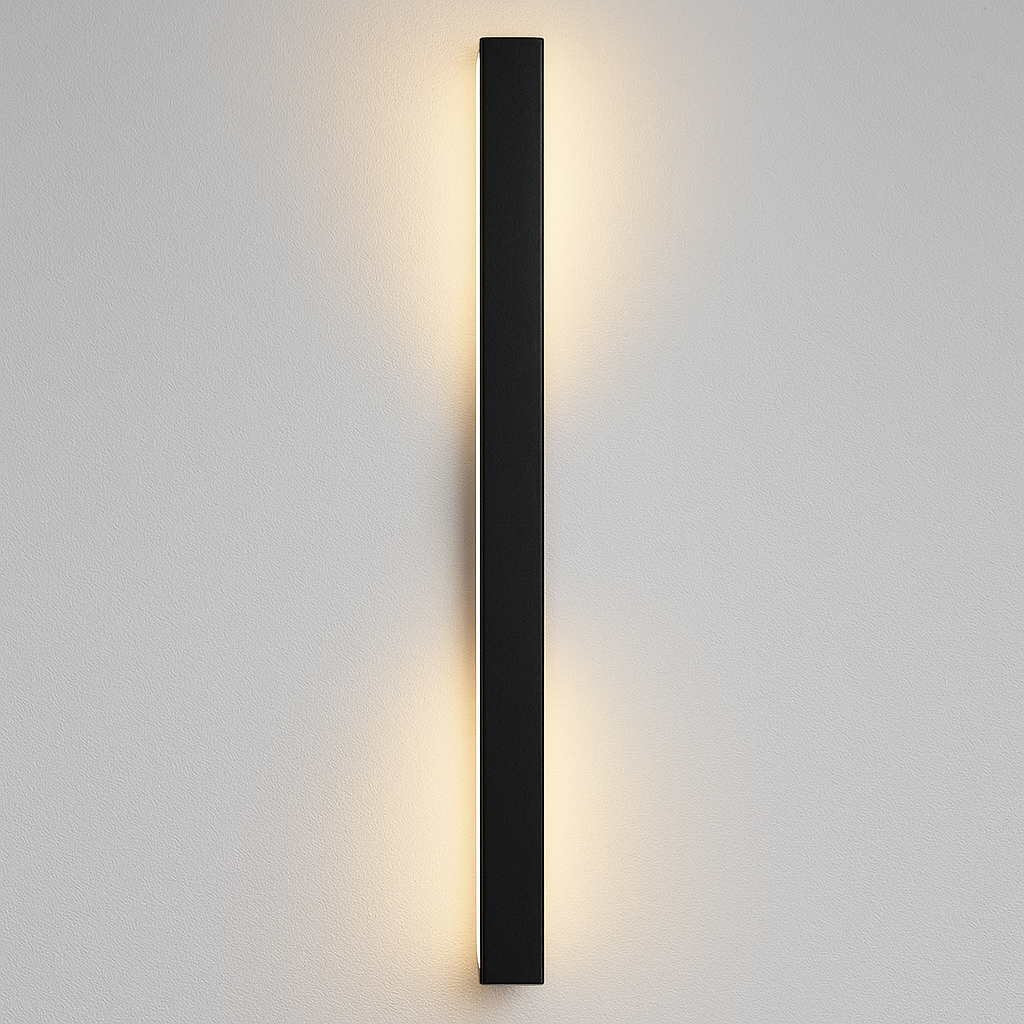 Wall Light | Matte Black Metal & Opaque Glass | Dimmable LED | Outdoor Use