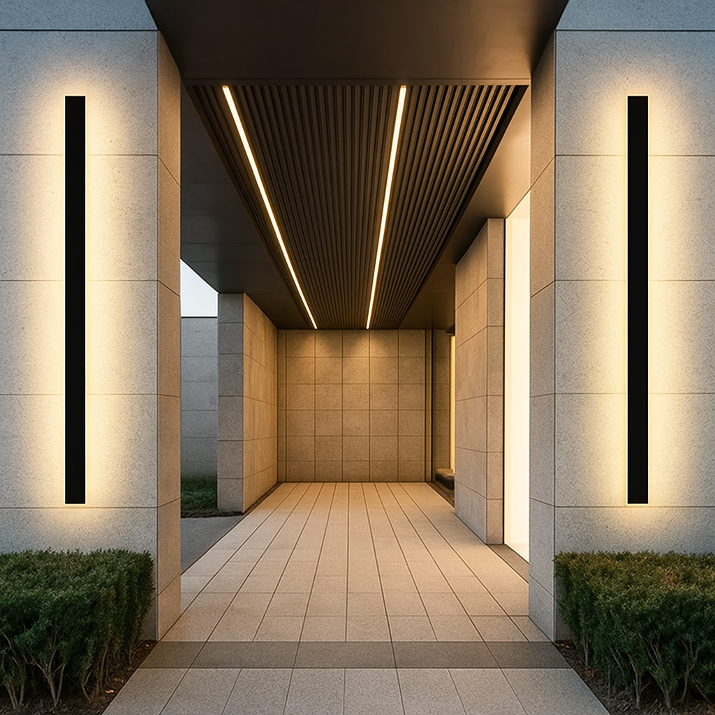 Wall Light | Matte Black Metal & Opaque Glass | Dimmable LED | Outdoor Use