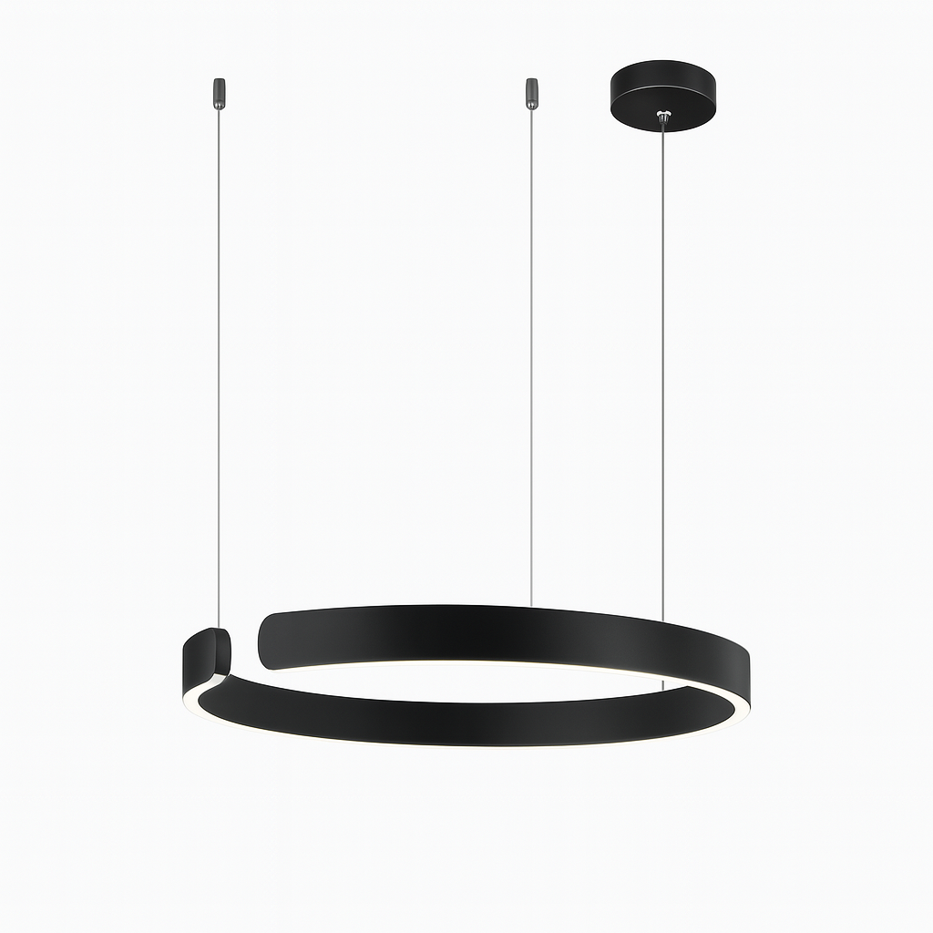 Pendant Lamp | Brushed Metal & Polished Metal | Circular Silhouette | Urban Living Space