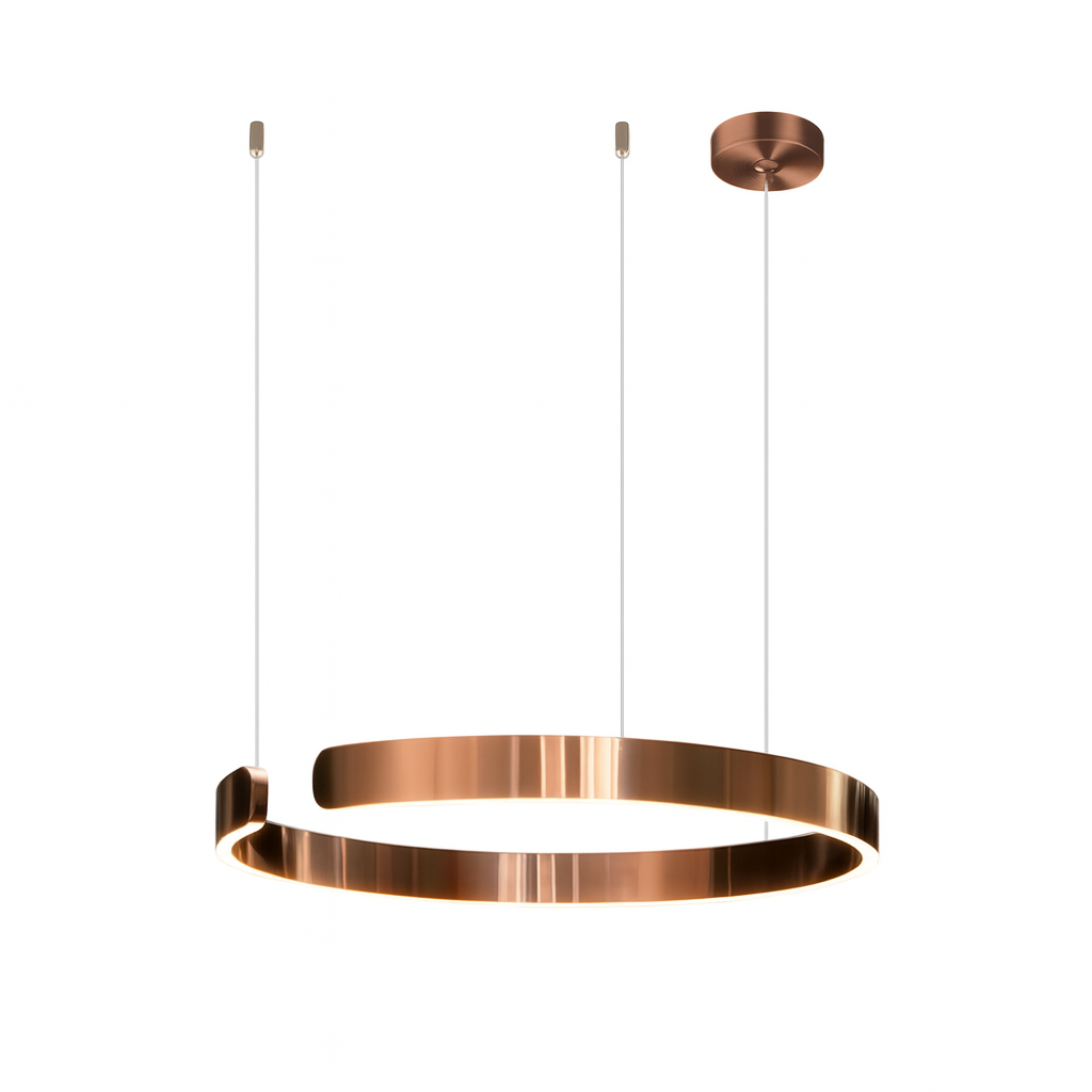 Pendant Lamp | Brushed Metal & Polished Metal | Circular Silhouette | Urban Living Space