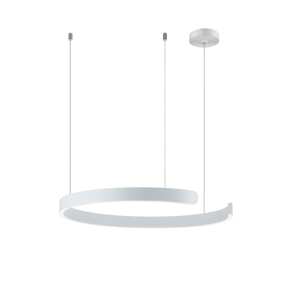 Pendant Lamp | Brushed Metal & Polished Metal | Circular Silhouette | Urban Living Space