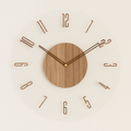 Wall Clock | Oak Wood & Metal | Minimalist Design | Living Room Accent