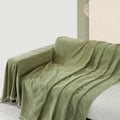 Blanket | Chenille | Herringbone Pattern & Tassel Edges | Living Room Accent