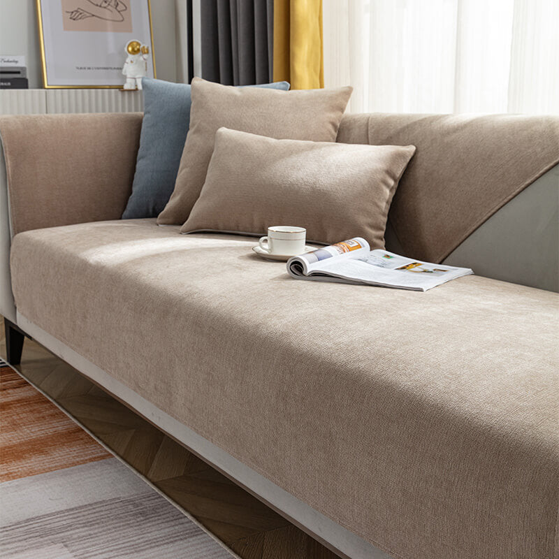 Sofa Cover | Chenille | Soft Texture Plush Feel | Living Room Use