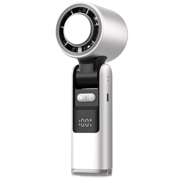 Foldable USB Rechargeable Handheld Fan with 100 Speed Settings & Digital Display