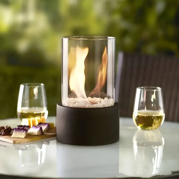 Modern Tabletop Bioethanol Fireplace - Portable Minimalist Outdoor Heater