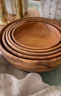 Bowl Set | Teak Wood | Nesting Design | Dining Table Essential