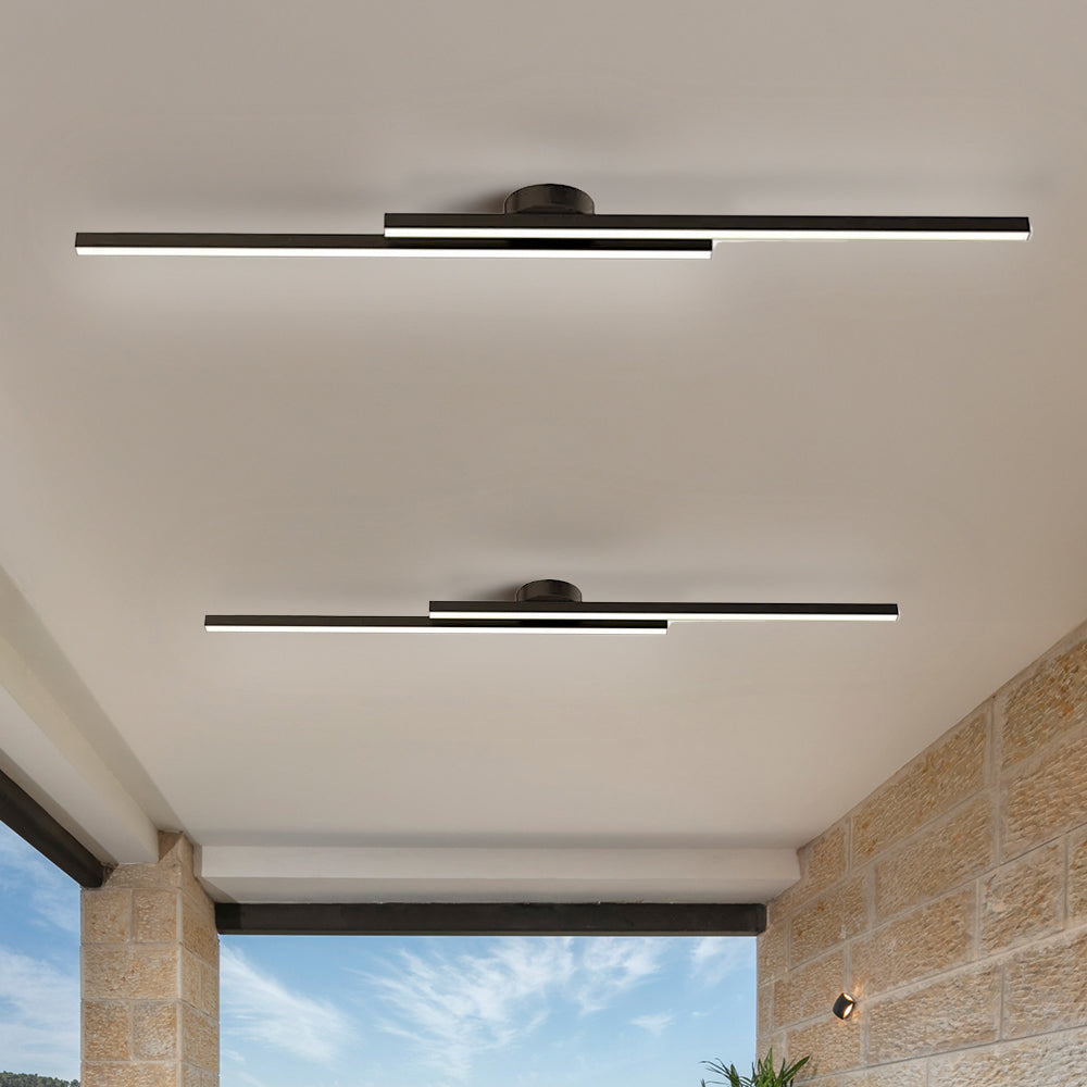 Modern Aluminium LED Ceiling Light Bar – Minimalist Semi Flush Mount for Living Room