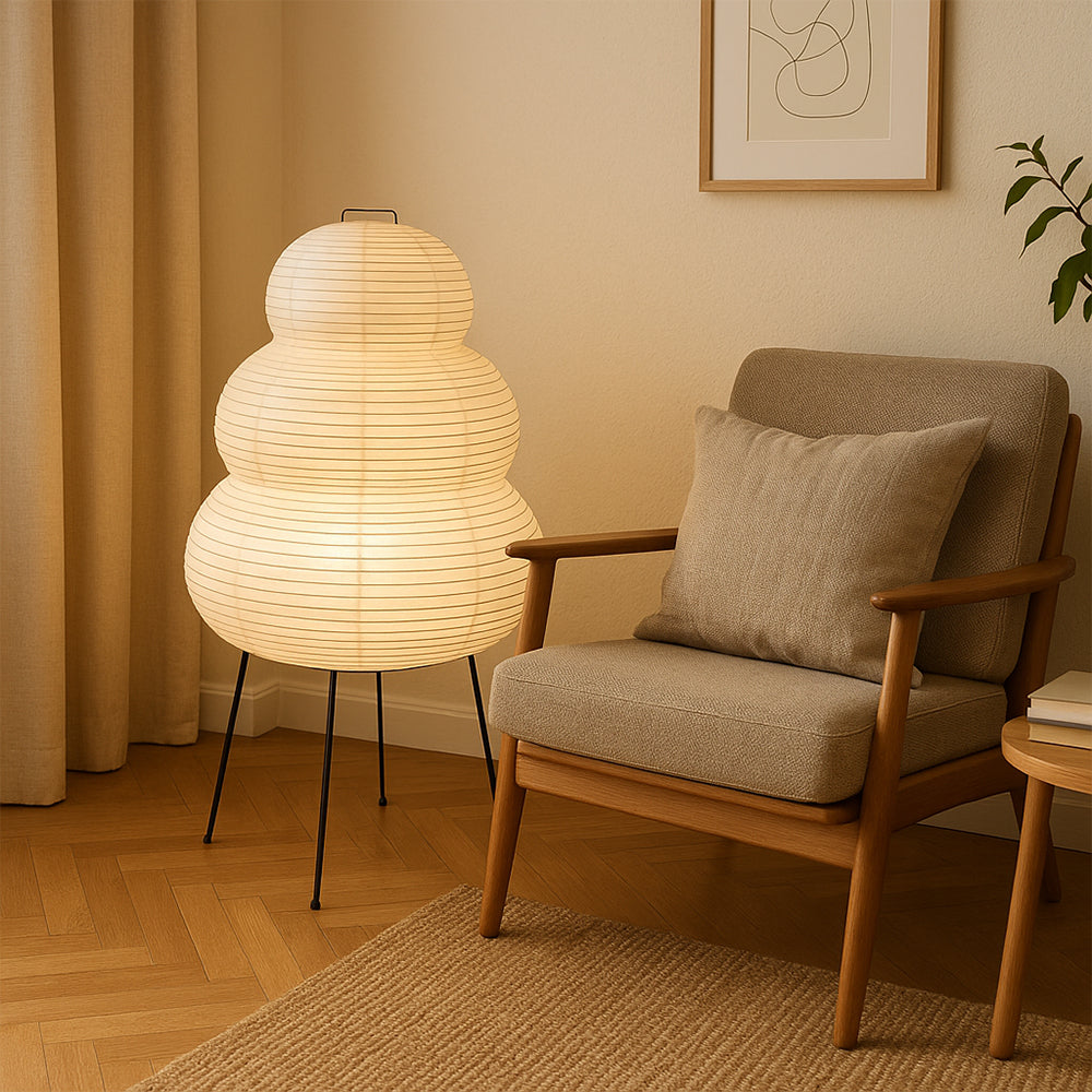 Table Lamp | Rijstpapier & Metal | Layered Paper Construction | Living Room Accent