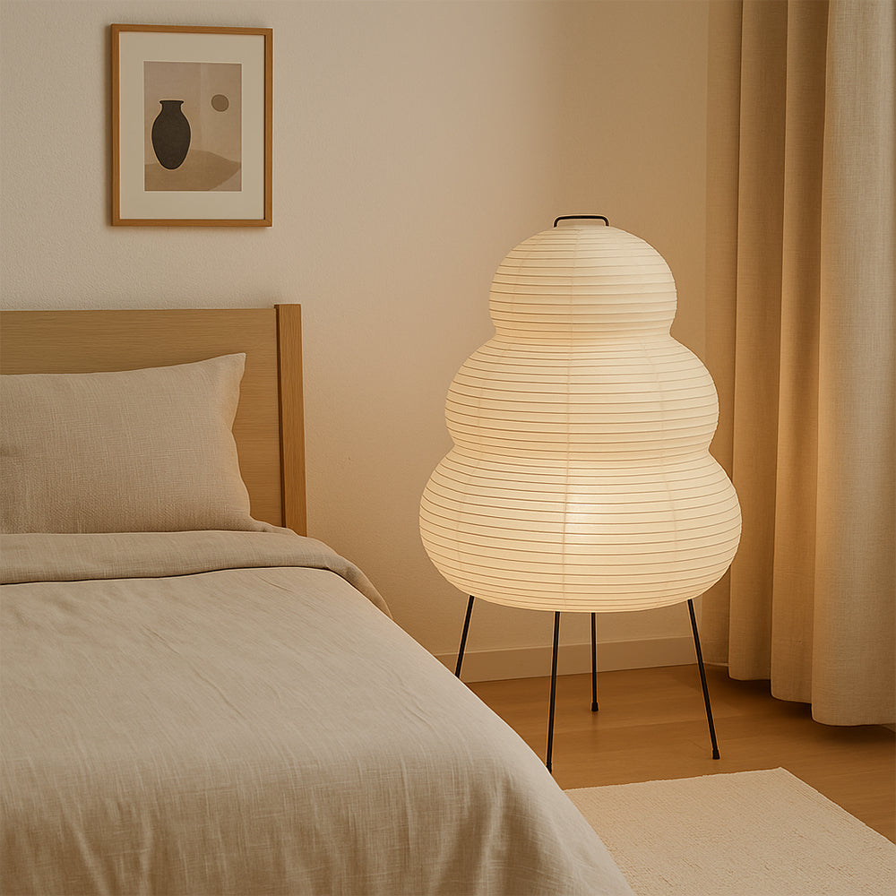 Table Lamp | Rijstpapier & Metal | Layered Paper Construction | Living Room Accent