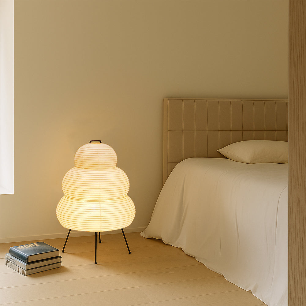 Table Lamp | Rijstpapier & Metal | Layered Paper Construction | Living Room Accent