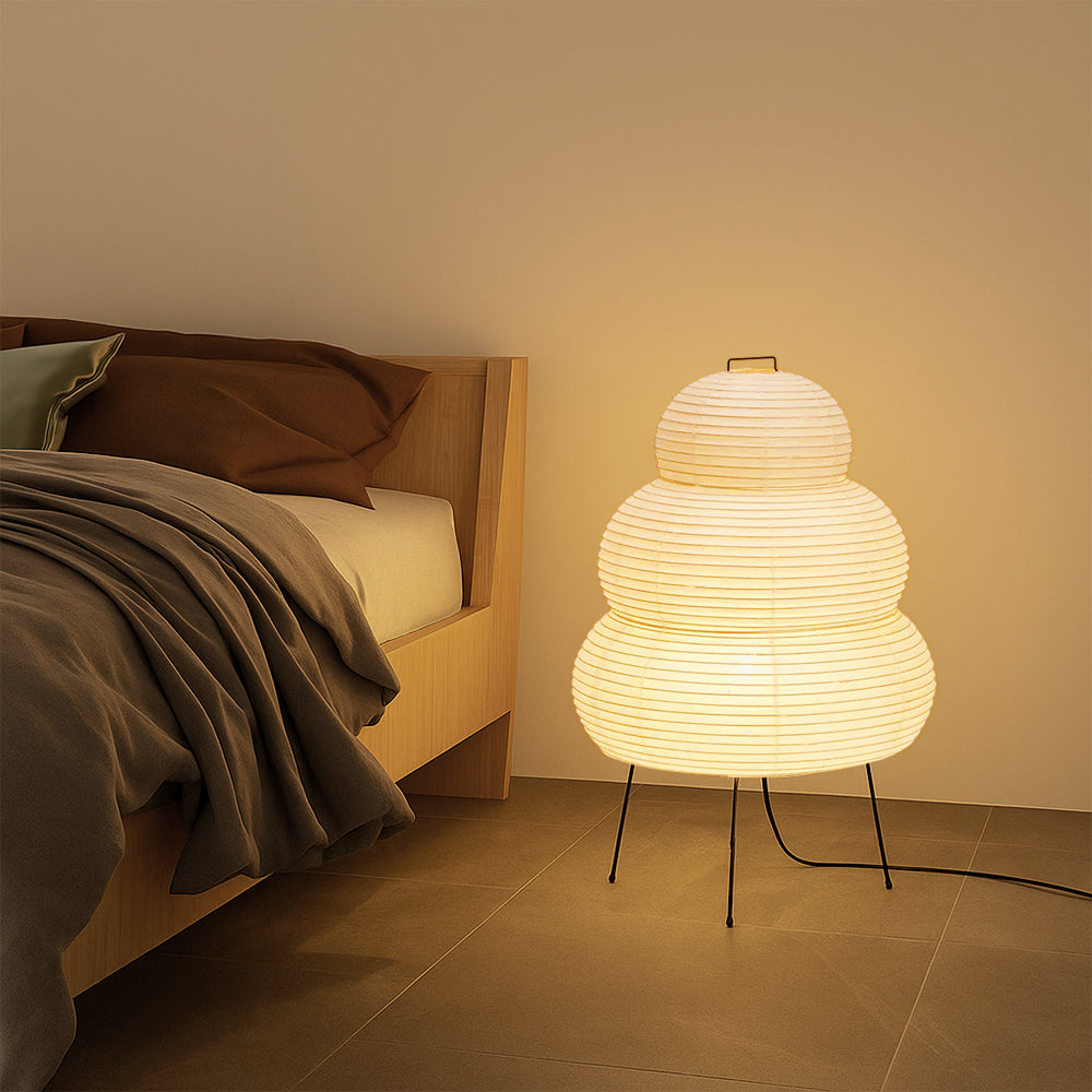 Table Lamp | Rijstpapier & Metal | Layered Paper Construction | Living Room Accent