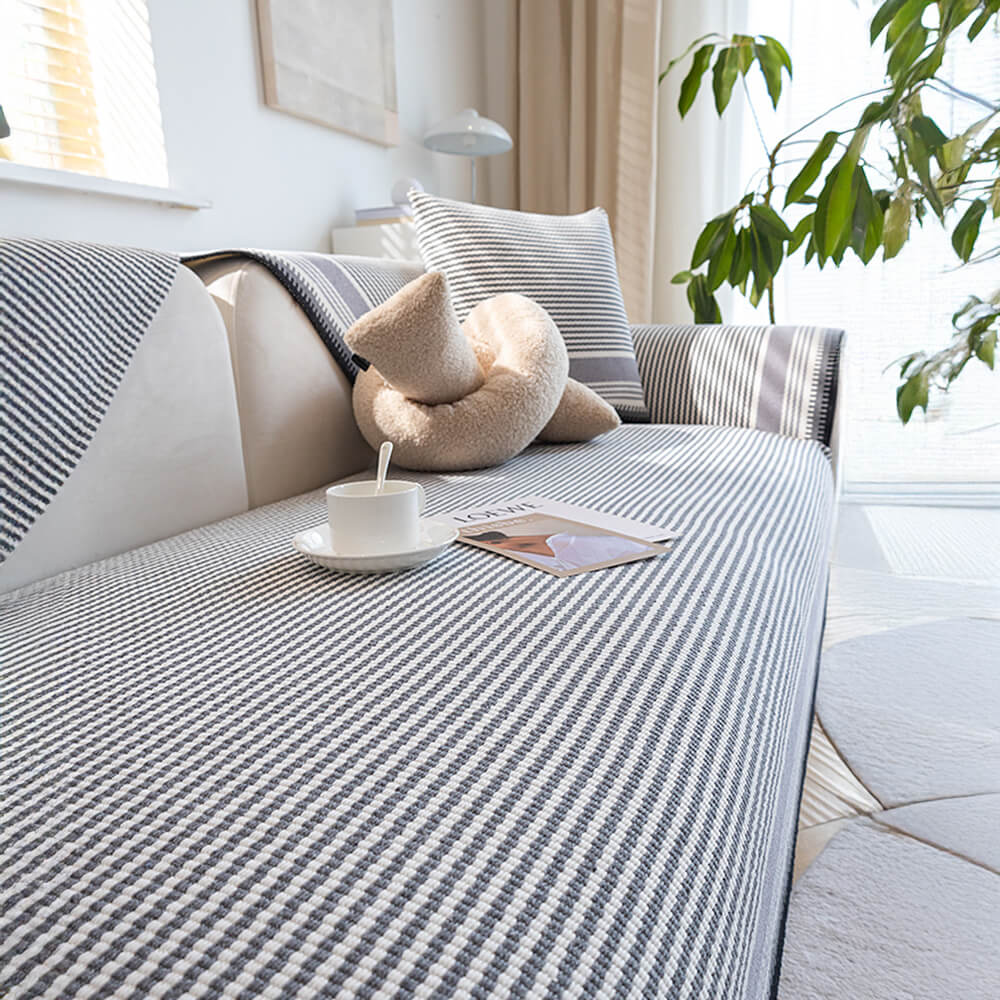 Couch Cover | Cotton & Linen | Textured Weave | Living Room Cozy