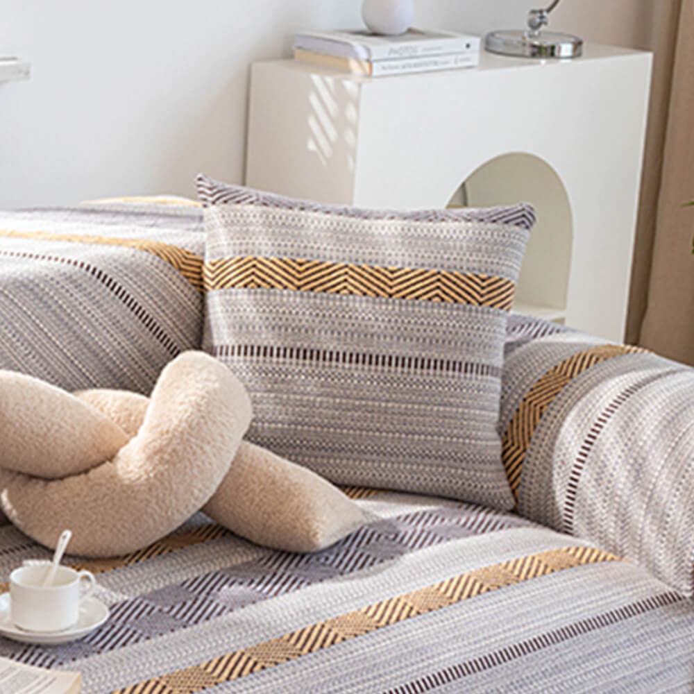 Couch Cover | Cotton & Linen | Textured Weave | Living Room Cozy