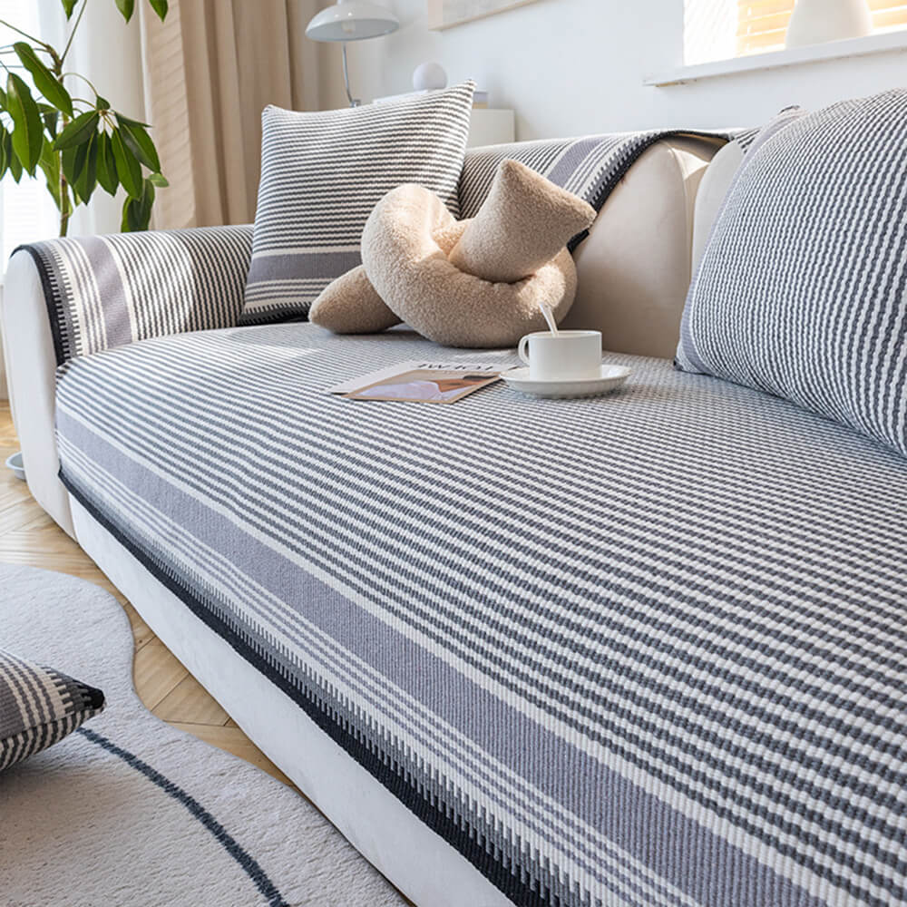 Couch Cover | Cotton & Linen | Textured Weave | Living Room Cozy