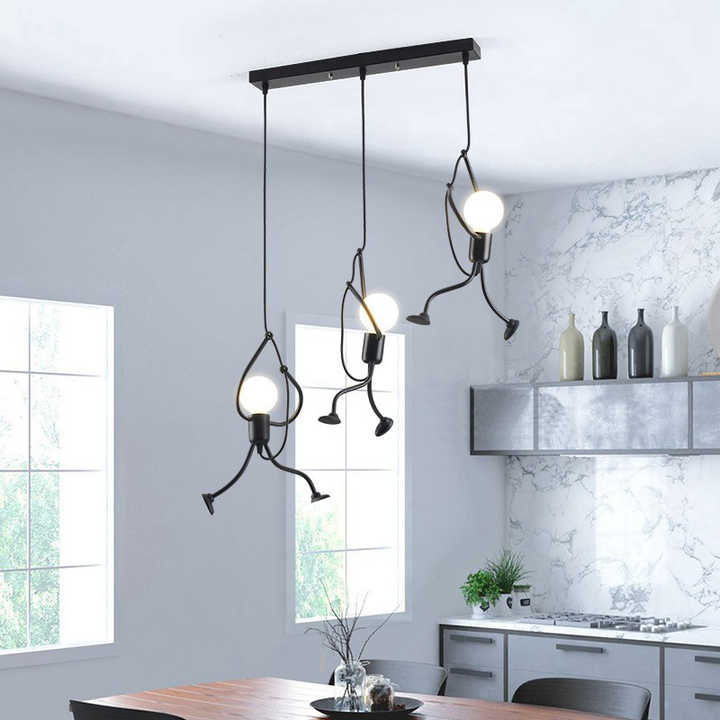 Playful Modern Pendant Light - Whimsical Humanoid Ceiling Fixture