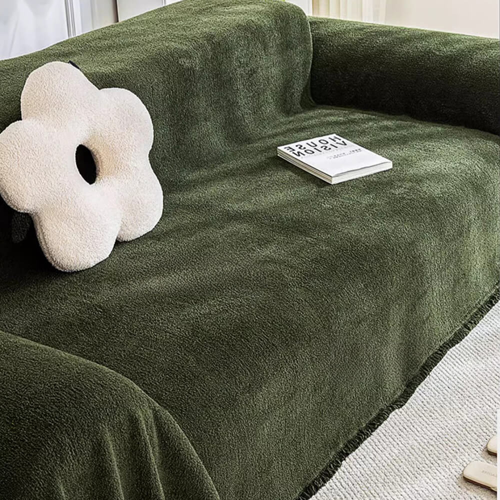 Sofa Cover | Plush Fabric & Waterproof Lining | Luxuriously Soft Texture | Living Room Accent