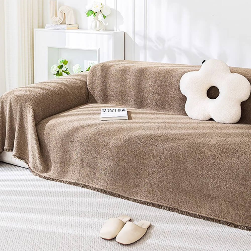 Sofa Cover | Plush Fabric & Waterproof Lining | Luxuriously Soft Texture | Living Room Accent