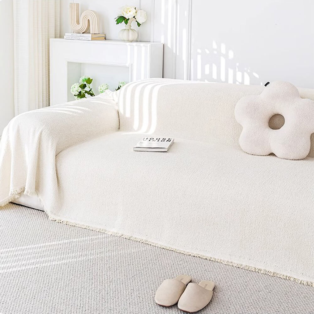 Sofa Cover | Plush Fabric & Waterproof Lining | Luxuriously Soft Texture | Living Room Accent