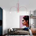 Chandelier | Metal & Frosted Glass | Curved Arms & Suspended Design | Living Room Focal Point