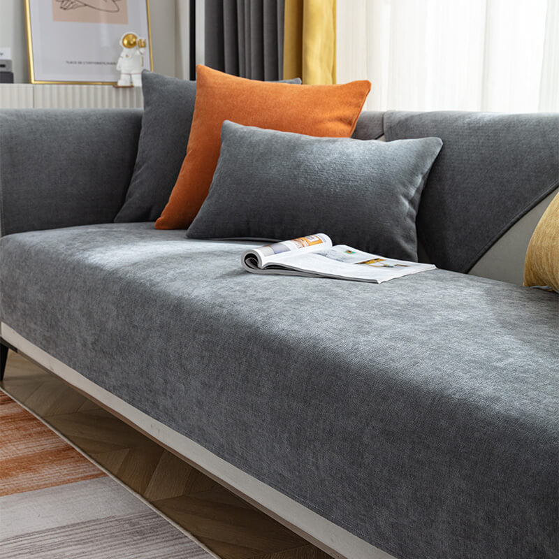 Sofa Cover | Chenille | Soft Texture Plush Feel | Living Room Use