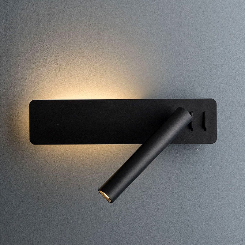 Modern Minimalist Adjustable LED Wall Reading Light for Bedroom