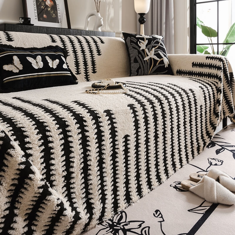 Couch Cover | Plush Fabric & Polyester | Textured Pattern | Living Room