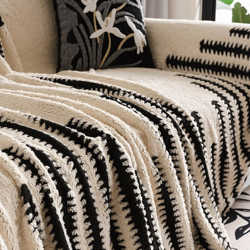 Couch Cover | Plush Fabric & Polyester | Textured Pattern | Living Room