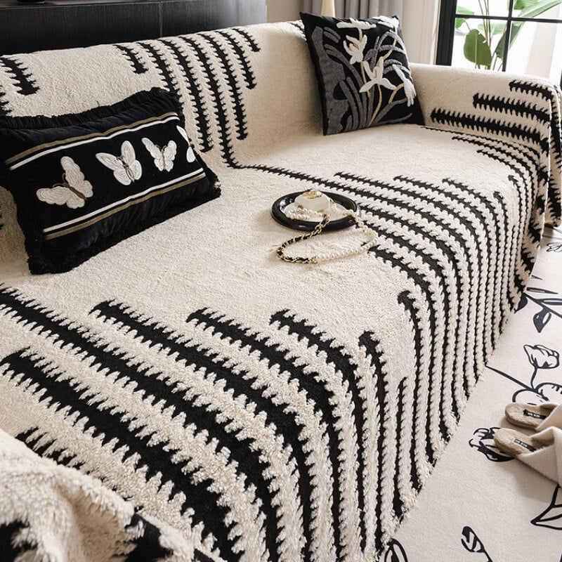 Couch Cover | Plush Fabric & Polyester | Textured Pattern | Living Room