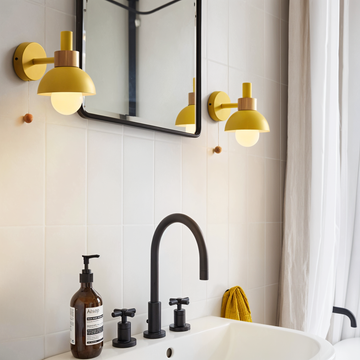 Wall Lamp | Wood & Matte Metal | Pull Switch | Living Room Accent