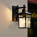 Outdoor Wall Light | Aluminum & Clear Glass | Rustic Industrial Lantern | Exterior Home Decor