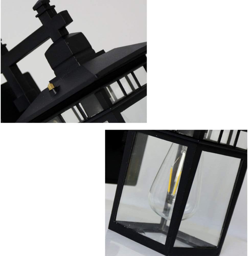 Outdoor Wall Light | Aluminum & Clear Glass | Rustic Industrial Lantern | Exterior Home Decor