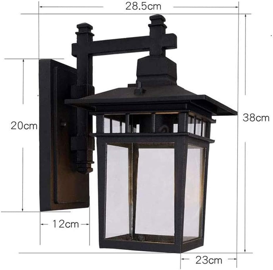 Outdoor Wall Light | Aluminum & Clear Glass | Rustic Industrial Lantern | Exterior Home Decor