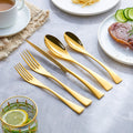 Cutlery Set | Stainless Steel & Gold Finish | Sleek Design | Elegant Dining