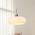 Pendant Light | Amber Glass & Polished Metal | Minimalist Silhouette | Cozy Interiors